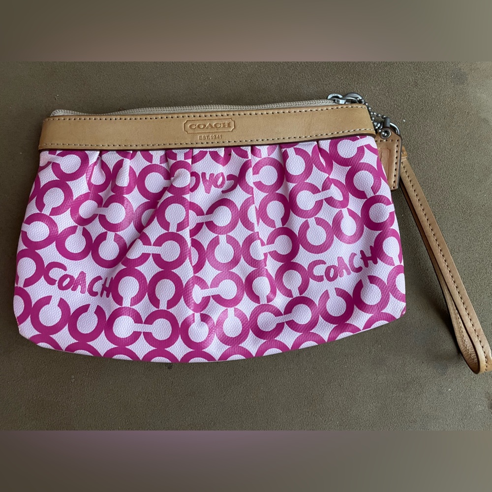 Coach - Light Pink Wristlet with Dark Pink C Design